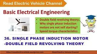 Why single phase induction motor is not self starting? Double field revolving theory