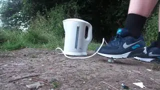 Destructer stomp, crush and destroy water cooker in his Nike Air Max 90
