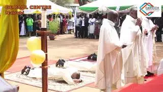 Litany of the saints during ordination ceremony at De Paul Centre