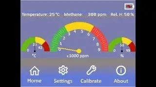 Nextion Temperature Humidity and Methane Gas Sensor