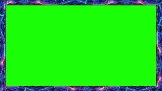 Neonlight frame animation | rotation frame background | green screen frame