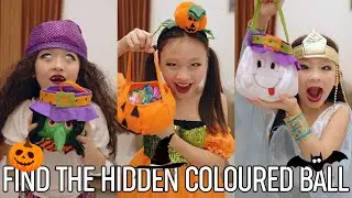 FIND THE HIDDEN COLOURED BALL CHALLENGE [HALLOWEEN EDITION]