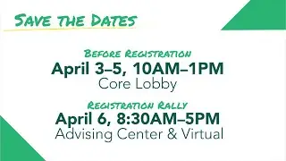 Advising Days at GCC - April 3-6