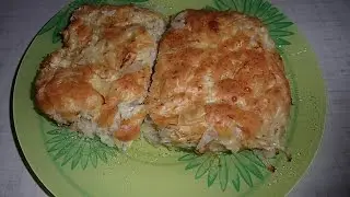 Ленивый пирог с капустой.