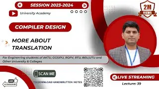 CD39:More About Translation | Array Reference in Arithmatic |One Dimension Array |Three Address Code