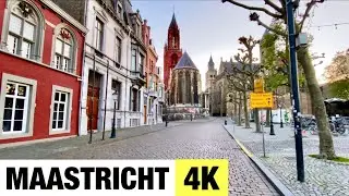 MAASTRRICHT, NETHERLANDS 🇳🇱 [4K] Sunset City Centre Walking Tour