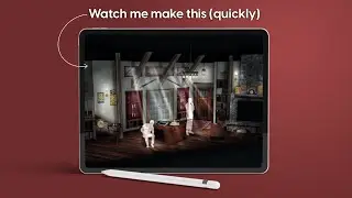 Deathtrap Play Full Set Design Rendering Time-Lapse