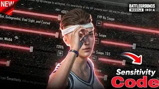BGMI BEST 🔥 SENSITIVITY SETTINGS | BGMI SENSITIVITY CODE TODAY | BGMI ZERO RECOIL SENSITIVITY CODE