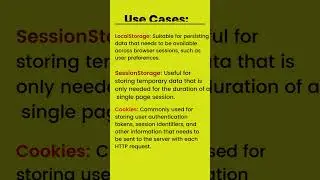 Understanding Web Storage: localStorage, sessionStorage, and Cookies 