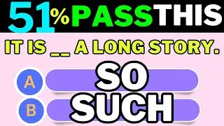 So or Such Quiz || English Grammar || Can You Score 40/40? || Part 1