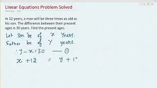Linear Equation Problem Solved
