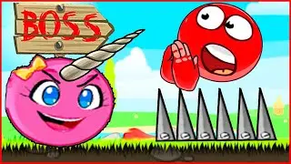 Роботизированный Босс квадрат напал на красный шарик. В игре про Red Ball 4 серия 2
