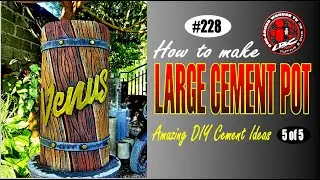 HOW TO MAKE LARGE CEMENT POT AT HOME #228 | 5 of 5 | AMAZING DIY CEMENT IDEAS - CONCRETE POT