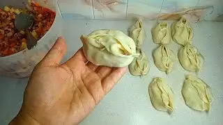 TAUGHT BY A TAJIK FRIEND!The perfect dough for mantas, Dumplings!JUICY!Manta rays with pumpkin!