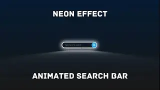 How to make Neon effect search bar using HTML and CSS