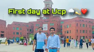 First day at ucp university Lahore 🤍💫❤️ + first day hi Hvy barish 🌧️🥴 but maza aya #vlog