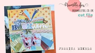 Mix Pattern Paper For Your Cut File Scrapbooking | Book Worm Layout with 49 & Market + Vicki Boutin