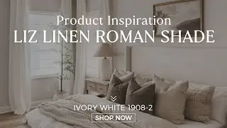 Liz Linen Roman Shade Ivory White