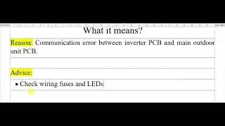 LG Split AC Fault Code 52 | LG Air Conditioner Error Code 52