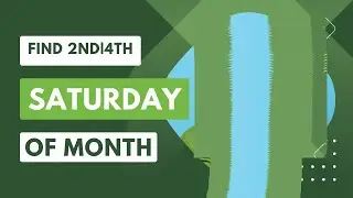 How to find 2nd and 4th Sat of the month #excel #exceltutorial #exceltips #datetime #weekdayreading