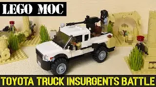 MOC ** LEGO TOYOTA TRUCK INSURGENTS BATTLE ** TECHNICAL ** Build Instructions