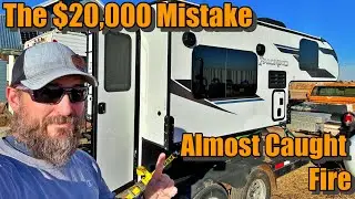The Tipped Over Camper Almost Caught Fire! (BAD WIRING)