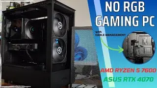 ALL BLACK x NO RGB GAMING PC BUILD with CABLE MANAGEMENT (Time-lapse) | PCB-89