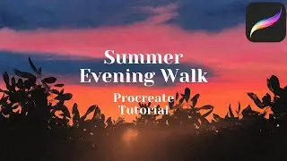 Procreate Digital Art- Summer Evening Walk