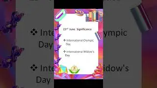 23rd June significance  #shortsfeed
