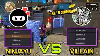 SPARING KERAS NINJAYU VS SELEB TIKTOK VILLAIN!! MVP KILL 17 SENDIRIAN🔥