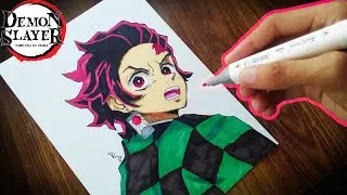 How To Draw Tanjiro Kamado - Demon Slayer-Kimetsu no Yaiba-The Movie: Mugen Train | Step by Step