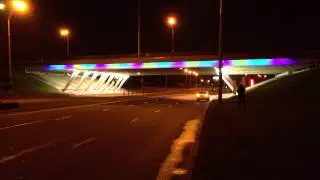 Архитектурное освещение путепровода МКАД - просп. Победителей г. Минск