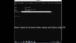 How to trim Distinguished Name Power Shell Output