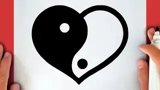 HOW TO DRAW A YIN YANG HEART