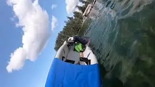 SeaEagle RazorLite 473RL Flip and recovery in deep water, American Lake, July 25, 2024.