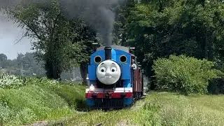 4K Thomas Goes through Tree Tunnel at Strasburg Railroad