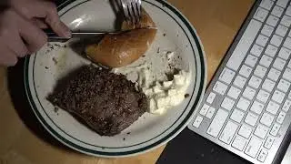 ASMR - STEAK AND BAGEL EATING SOUNDS