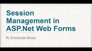 Session Management Techniques in ASP.Net Web Forms