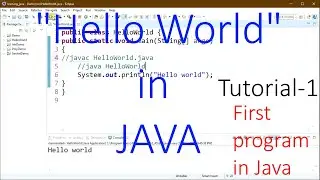 Hello World Java Program Tutorial-1 (2019) latest