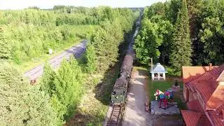 Punkaharju Lusto station 2022 Steam Locomotive train Ukko-Pekka 1009