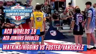 Barn Burner! Watkins/Higgins vs Foster/Vansickle - Juniors Doubles - ACO Worlds 19