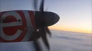 LOT Dash 8 Q400 on-board above the clouds (GDN-WAW)
