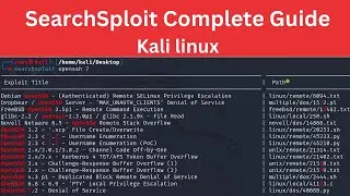SearchSploit - Searching For Exploits | SearchSploit Guide | Finding Exploits | Kali Linux