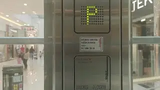 Schindler hydraulic elevator at City Park shopping center, Ljubljana, Slovenia