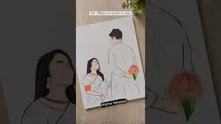 Essay art for beginner// couple portrait love scene /valentine special bangladesh saree punjabi