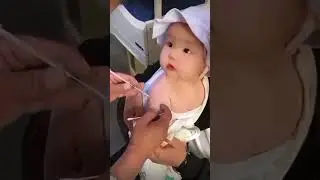 Bebe reacciona a su vacuna 🫣