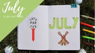 July 2021 Bullet Journal Plan With Me - Mini Golf