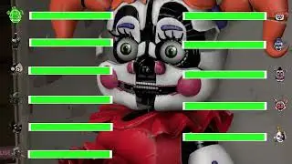 [SFM FNaF] Sister Location vs Security Breach Ruin WITH Healthbars