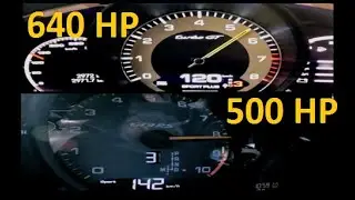 2022 Porsche GT4 RS 500 HP vs 2022 Porsche Cayenne Turbo GT 640 HP Acceleration 0-200 km/h
