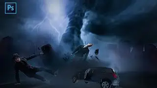 Wind Storm Photo Effect Manipulation Photoshop Tutorial